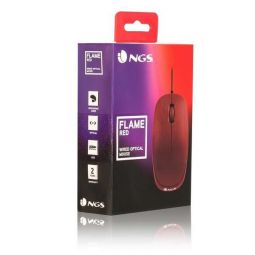 Souris NGS Flame 1000dpi USB - 3 Boutons - Ambidextre - Rouge