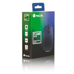 Souris NGS Flame 1000dpi USB - 3 Boutons - Ambidextre - Bleu