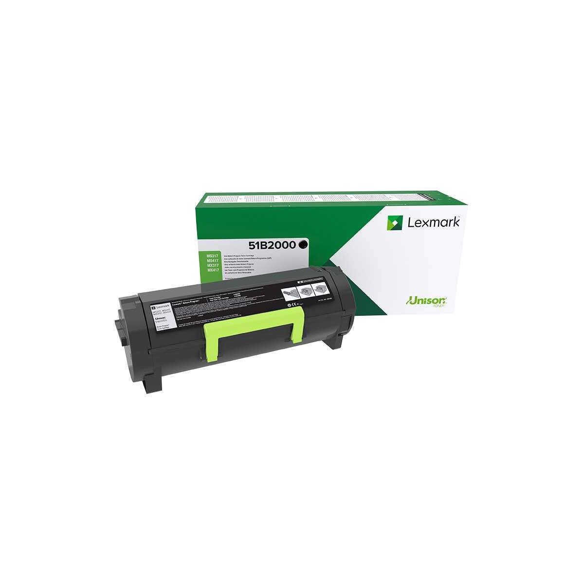 MS-317 BK Toner laser Lexmark 51B2000 - Noir