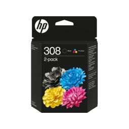 Pack 2 cartouches HP-308 HP - 6L6S6UE - Noir + Couleur
