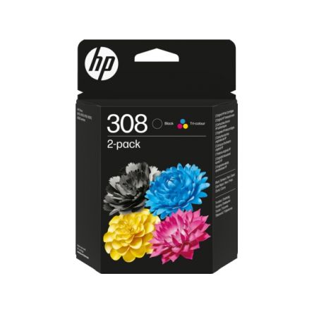 Pack 2 cartouches HP-308 HP - 6L6S6UE - Noir + Couleur