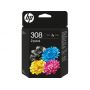 Pack 2 cartouches HP-308 HP - 6L6S6UE - Noir + Couleur