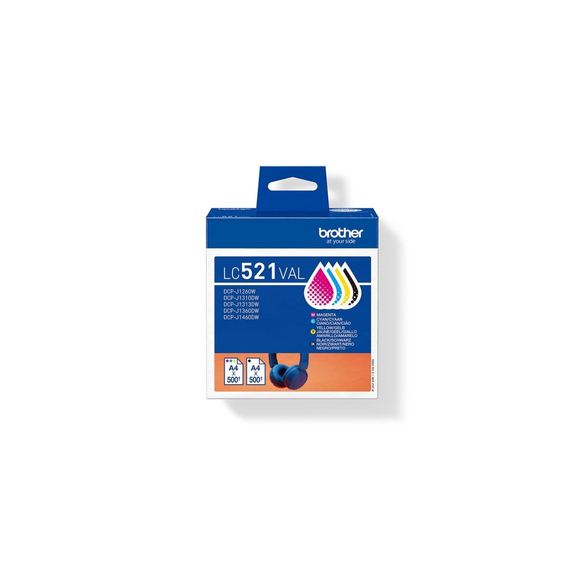 Pack 4 cartouches LC521 Brother - 4 couleurs