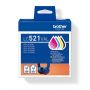 Pack 4 cartouches LC521 Brother - 4 couleurs