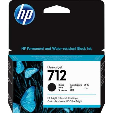 HP-712 BK Cartouche d'encre HP - 3ED70A - Noir