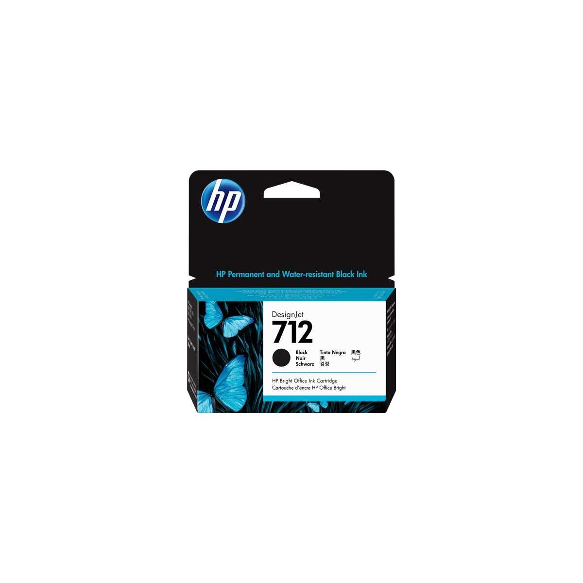 HP-712 BK Cartouche d'encre HP - 3ED70A - Noir