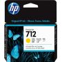 HP-712 Y Cartouche d'encre HP - 3ED69A - Jaune