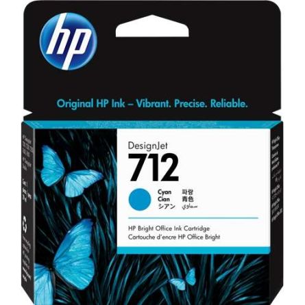 HP-712 C Cartouche d'encre HP - 3ED67A - Cyan