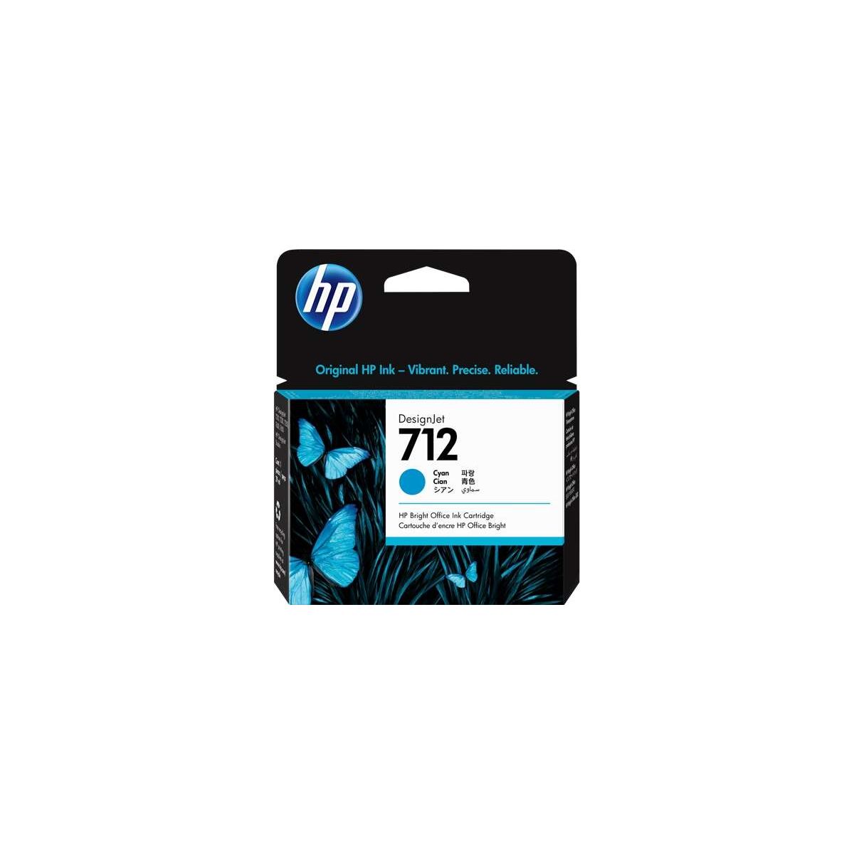 HP-712 C Cartouche d'encre HP - 3ED67A - Cyan