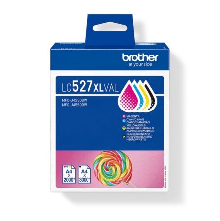 Pack 4 cartouches LC527 XL Brother - 4 couleurs