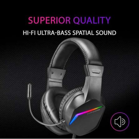Casque avec Microphone MH122 - Mars Gaming - Noir