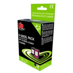 Pack 2 Cartouches N°300 XL recyclée pour HP CC641EE / CC644EE - UPrint