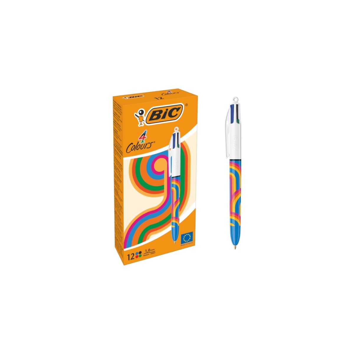 Stylo à bille Bic 4 Couleurs - Decors Lines