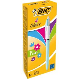 Stylo à bille Bic 4 Couleurs - Fun bleu clair