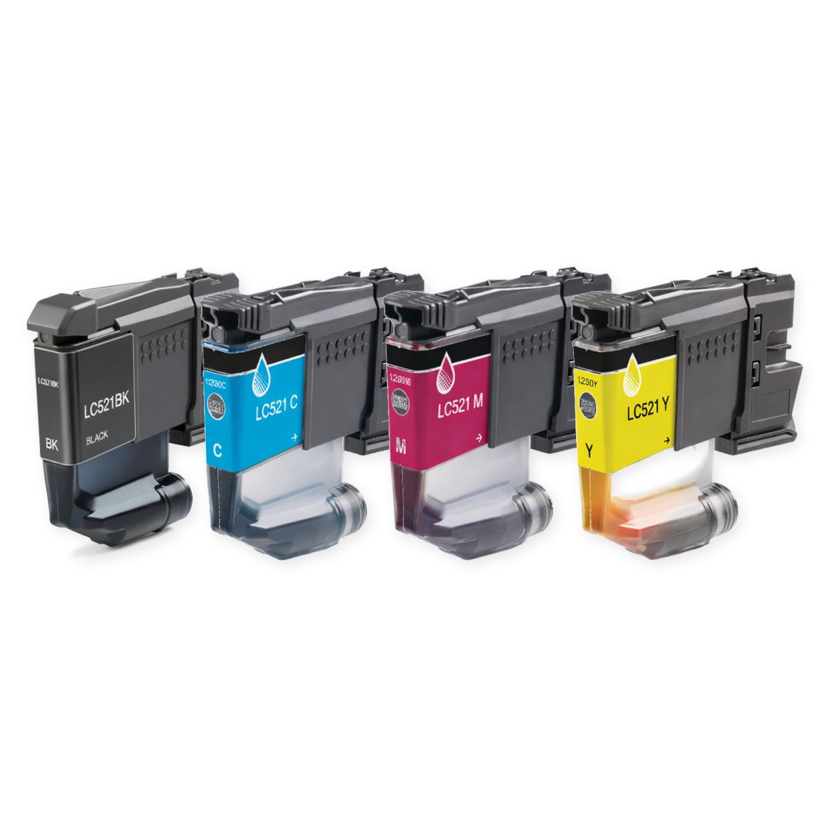 Pack 4 cartouches LC521 générique pour Brother - 4 couleurs