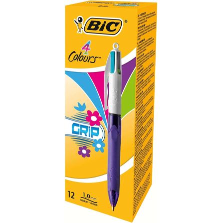 Stylo à bille Bic 4 Couleurs - Grip Fashion