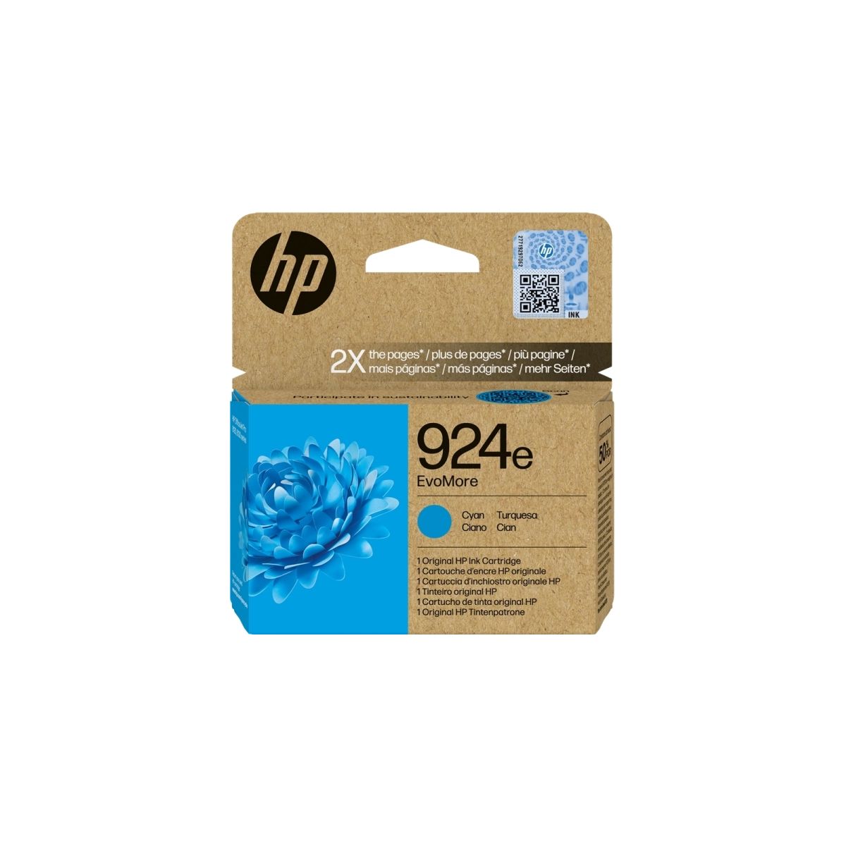 HP-924e XL C Cartouche d'encre HP - 4K0U7NE - Cyan