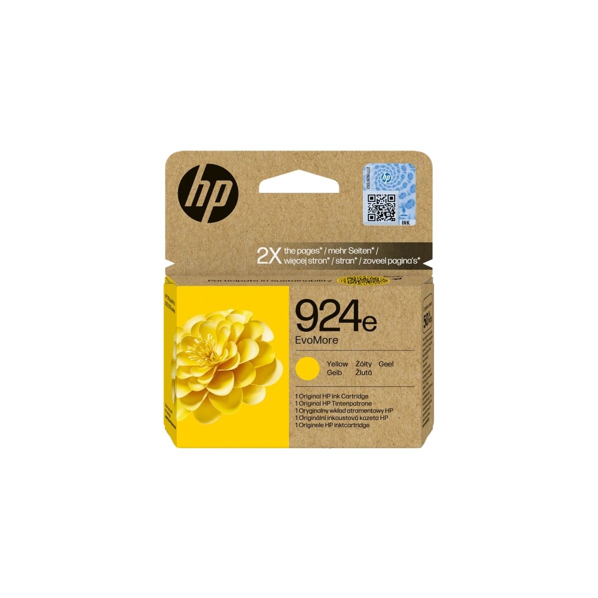 HP-924e XL Y Cartouche d'encre HP - 4K0U9NE - Jaune