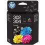 Pack HP-302/304 BK + CL Cartouches d'encre HP - B82L1AE / X4D37AE / 3JB05AE