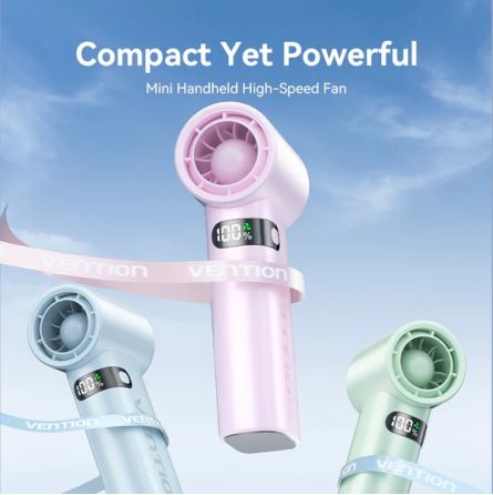 Ventilateur portatif Vention - Batterie - Violet