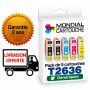 Pack 5 Cartouches T2636 générique pour Epson - T26XL - C13T26364012 - Ours Polaire - Mondial Cartouche